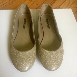 Gold Glitter Flats